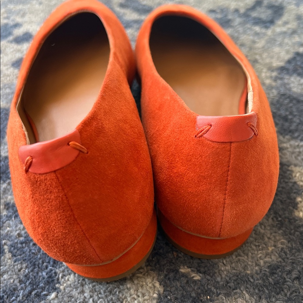 Jigsaw Bright Orange Suede Pumps - Picture 3 of 6